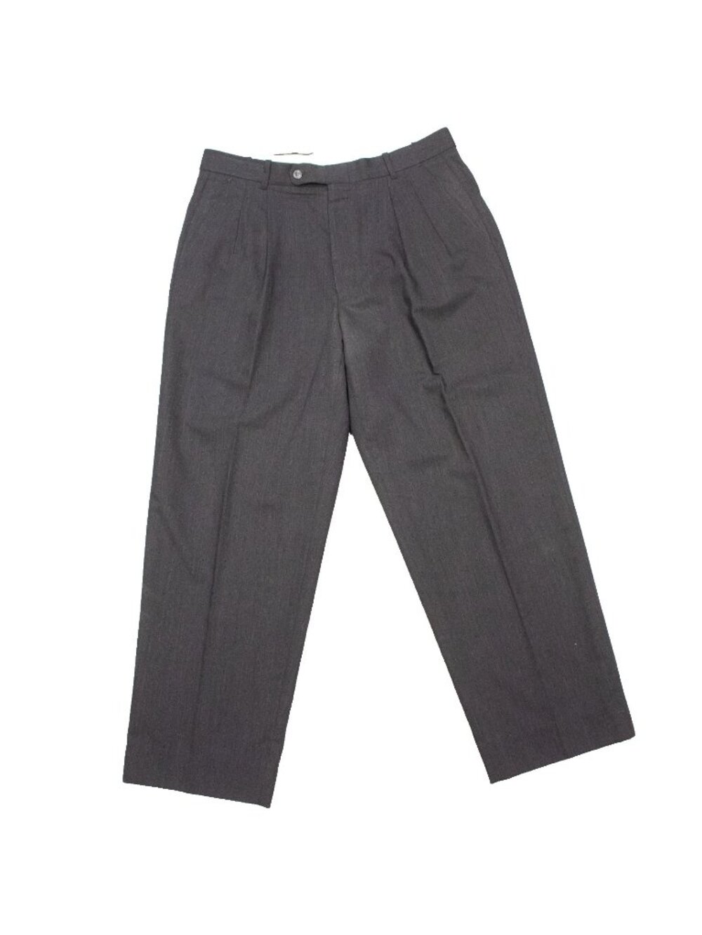 Vintage Riviera Dress Pants Grey Wool Trousers Made in Canada 34x29